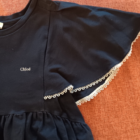 Chloe girls size 14 navy dress - Picture 3 of 4